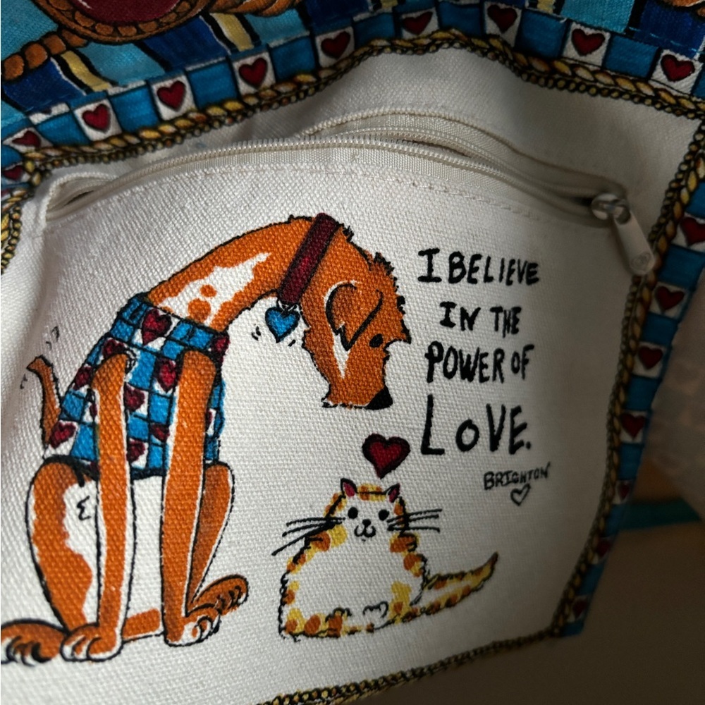 Brighton Limited Edition Believe In Love Canvas Tote Bag NWT - Picture 9 of 9